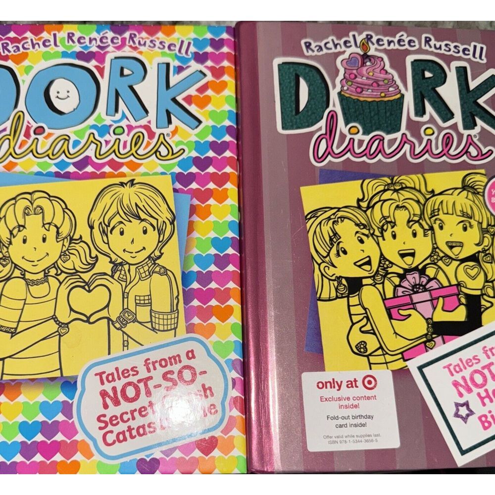 Dork Diaries (2) Hard Book Lot Tales‎ from a Not-So-Happy Birthday Secret Crush